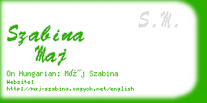 szabina maj business card